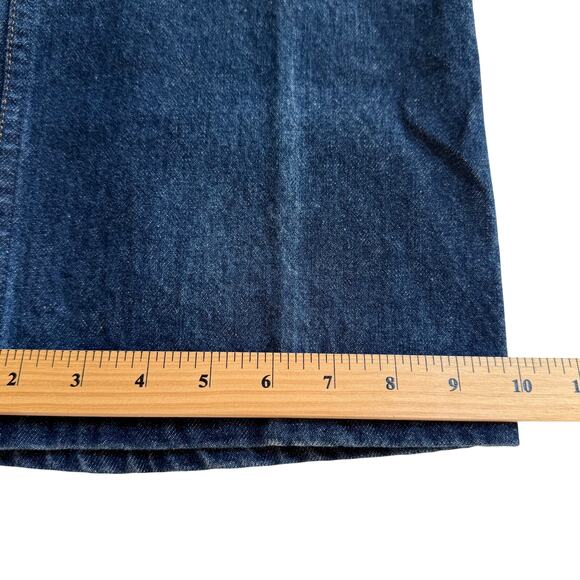 VTG Levis 517 Jeans Mens 37x28 Dark Wash Blue Denim Orange Tag 80s - Picture 6 of 9
